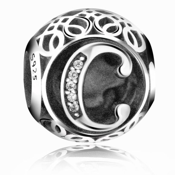 Pandora Initial Alphabet Character Letter C Charm - Picture 1 of 2